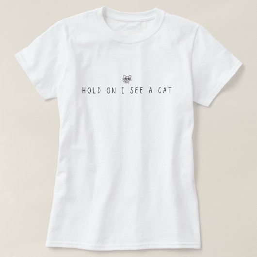 猫が見えるよ Tシャツ (デザイン正面)