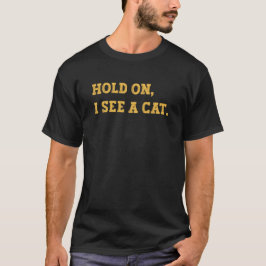 猫が見える猫おもしろいミーム Tシャツ