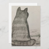 猫が見守る サンキューカード (正面/裏面)