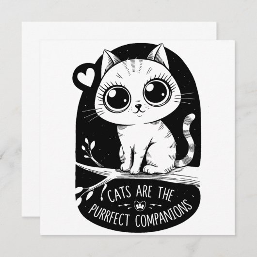 猫が親だ 招待状 (正面/裏面)