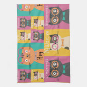 猫が言うヘイおもしろいミーム    キッチンタオル (縦)