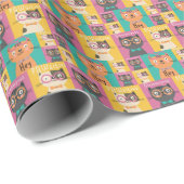 猫が言うヘイおもしろいミーム   ラッピングペーパー (ロールコーナー)