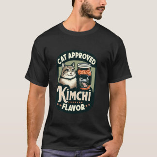 猫が認めたキムチフレーバー - 猫好きと韓国料理 Tシャツ
