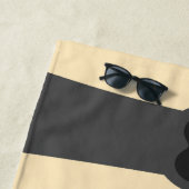 猫が足を上げる ビーチタオル (インサイチュ)