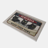 猫が足を洗うのを覚える ドアマット (アングル)