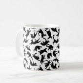 猫が転がり落ちる コーヒーマグカップ (正面左)