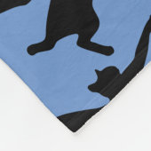 猫が転がり落ちる フリースブランケット (角)