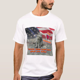 猫が退役軍人の生涯の友に Tシャツ