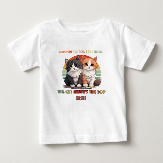 猫が連れて行く ベビーTシャツ (正面)