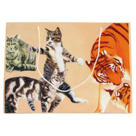 猫が遊抱き枕へ ラージペーパーバッグ