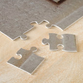 猫が金おもしろいのグリッター冠を被きらきら光るる ジグソーパズル (側面)