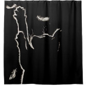 猫が隠れる シャワーカーテン (正面)