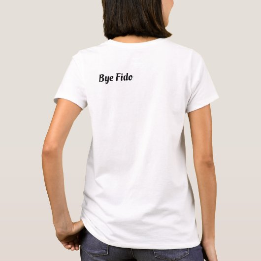 猫が難を逃れる Tシャツ (裏面)