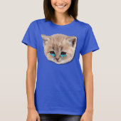 猫が青い悲しい猫 Tシャツ (正面)