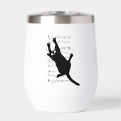 猫が音符にぶら下がっている (正面)