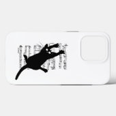 猫が音符にぶら下がっている Case-Mate iPhoneケース (裏面 (横))