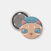 猫が顔を出す マグネット (正面/裏面)