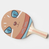 猫が顔を出す 卓球ラケット (横)