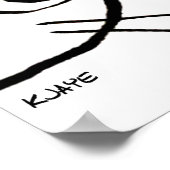 猫が食べ物を盗みおもしろい出す ポスター (角)