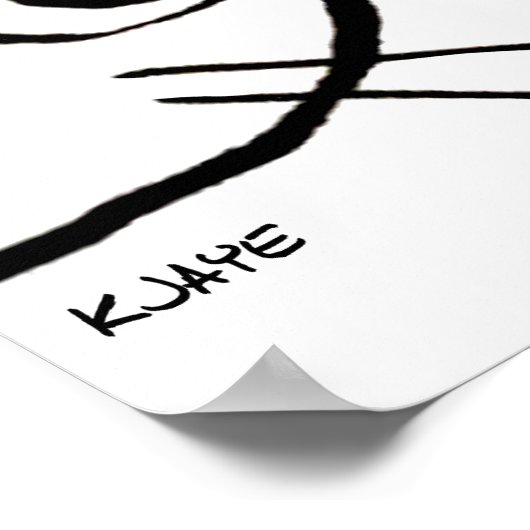 猫が食べ物を盗みおもしろい出す ポスター (角)