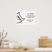 猫が食べ物を盗みおもしろい出す ポスター (キッチン)