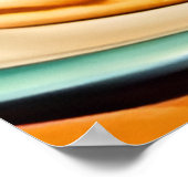 猫が食堂でチーズバーガーを注文 ポスター (角)