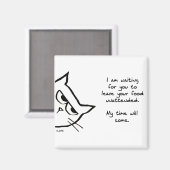 猫が餌を盗むおもしろい- Cat Magnet マグネット (正面/裏面)