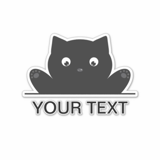 猫が驚く シール (正面)