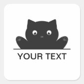 猫が驚く スクエアシール (正面)