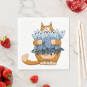 猫が魚を飼う スタンダードランチョンナプキン (インサイチュ)