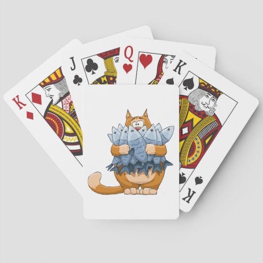 猫が魚を飼う トランプ (裏面)