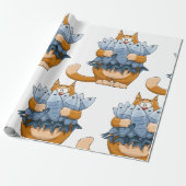 猫が魚を飼う ラッピングペーパー (アンロールド)