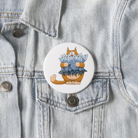 猫が魚を飼う 缶バッジ