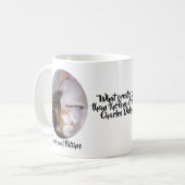 猫が2素晴らし枚の写真と名前を愛 コーヒーマグカップ (正面左)