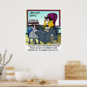 猫が9つの生命保険プランを持つ ポスター (キッチン)