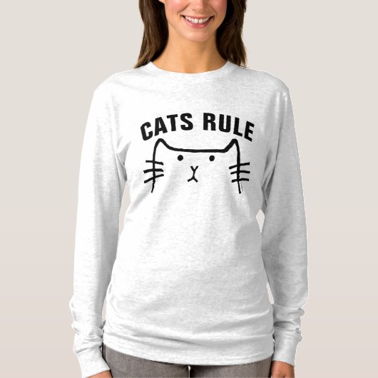 猫がTシャツを支配 Tシャツ (正面)