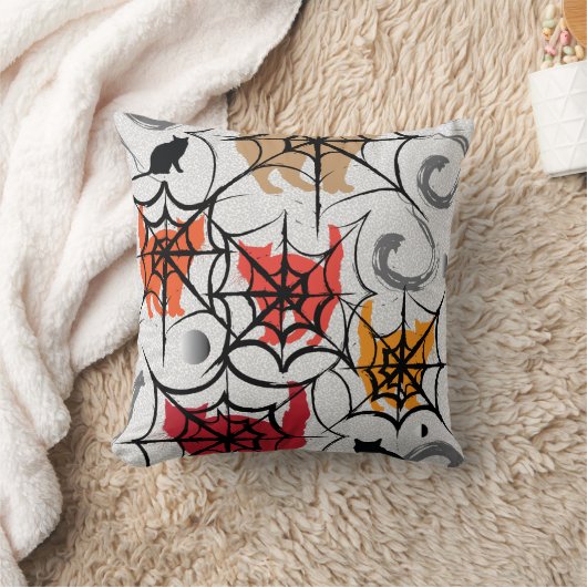 猫くもの巣 クッション (ブランケット)