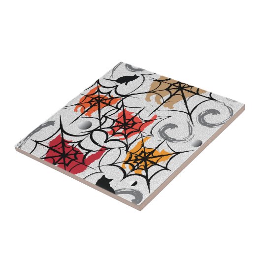 猫くもの巣 タイル (側面)