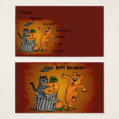 猫こうもり犬とクモのハッピーハローウィン (正面&裏面)