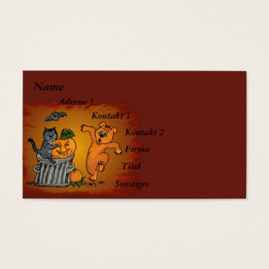 猫こうもり犬とクモのハッピーハローウィン (正面)