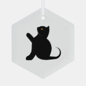 猫ことわざこんにちは ガラスオーナメント (裏面)