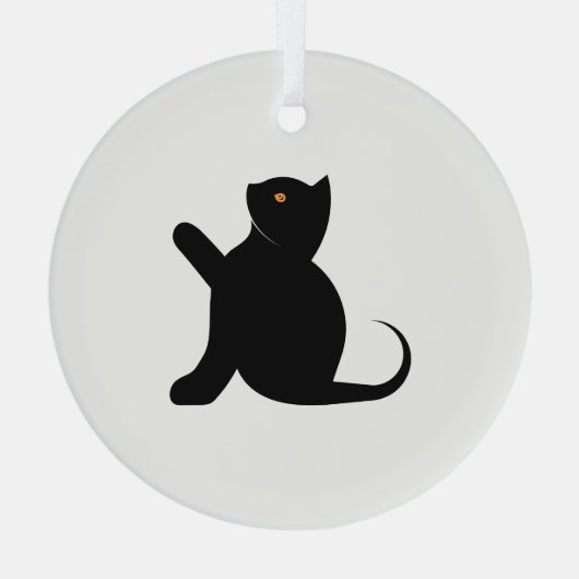 猫ことわざこんにちは ガラスオーナメント (裏面)