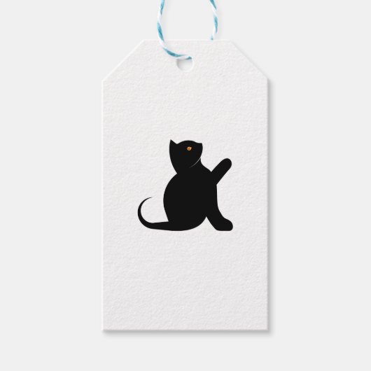 猫ことわざこんにちは ギフトタグ (正面)