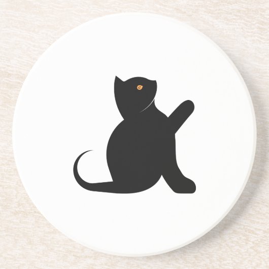 猫ことわざこんにちは コースター (正面)
