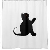 猫ことわざこんにちは シャワーカーテン (正面)