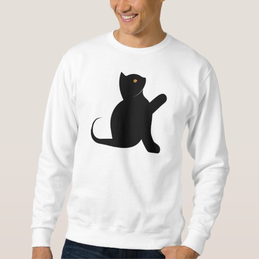 猫ことわざこんにちは スウェットシャツ (正面)