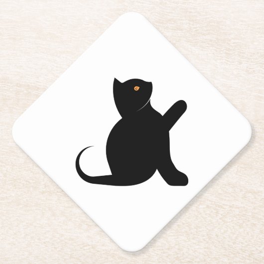 猫ことわざこんにちは ペーパーコースター (正面)