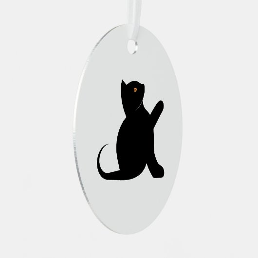 猫ことわざこんにちは メタルオーナメント (正面右)