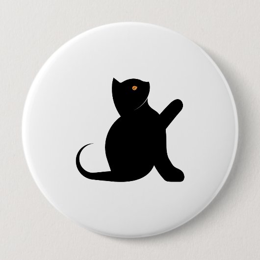 猫ことわざこんにちは 缶バッジ (正面)