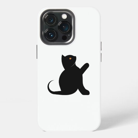 猫ことわざこんにちは iPhoneケース (裏面)